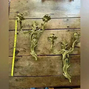 Solid Brass Candelabra VINTAGE and Sensational with Verde Gris Patina